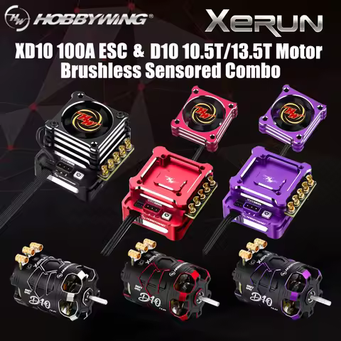 HOBBYWING XERUN XD10 PRO 100A ESC D10 10.5T 13.5T Motors Sensored Brushless Combo for 1/10 RC Model