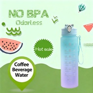 S.F. 850ml Frosted Water Bottle - Outdoor Sport, Free 3D Sticker & Bag, Leak-Proof, Reusable