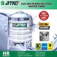 ATKC Water Tank HR Series Stainless Steel SUS304 Tangki Air With Stand - Warranty 10Years