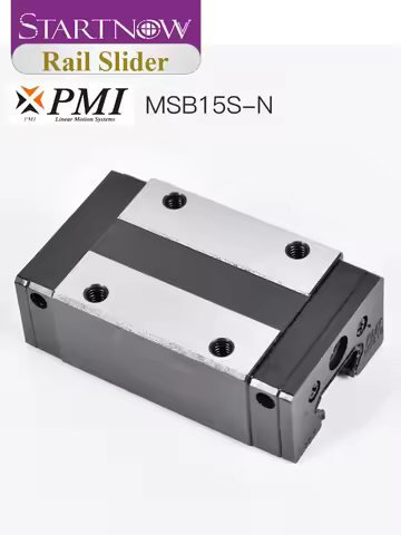Startnow Original China Taiwan PMI Linear Guideway Carriage Block MSB15S-N for CNC Router CO2 Laser 