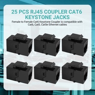 25 Pcs Rj45 Coupler Cat6  Jacks Inline Coupler Female to Female Insert Coupler