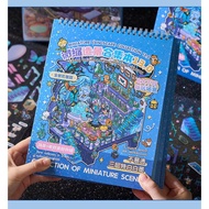 Book of 8 large scenes, size 23*19cm, 3D sticker, 3D landscape sticker