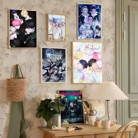 KPOP PLAVE Self-adhesive Art Poster Whitepaper Prints Posters Artwork Aesthetic Art Wall Painting