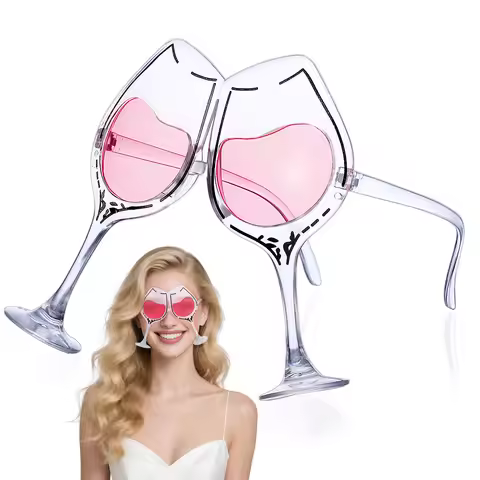 Wacky Glasses Cup Shape Pc Frame Lens Party Accessories Nightclub Decorations Photobooth Props Funny
