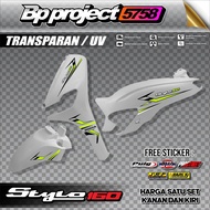 HONDA STYLO 160 NEW TRANSPARENT MOTORCYCLE STRIPING - MOTORCYCLE STICKERS STYLO TRANSPARENT MATERIAL