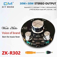 diymore ZK-R302 30WX2 TPA3118 Cool ปริมาณตัวบ่งชี้บลูทูธเครื่องขยายเสียงเครื่องขยายเสียงโมดูล DC9-24