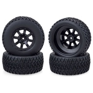 4pcs 1:10 115mm Monster truck 110mm Short Course Truck Wheel Rim and Tire for Redcat HSP HPI Traxxa