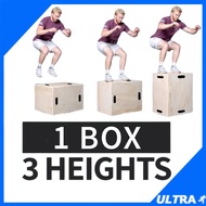 3-in-1 Wooden Plyometric Box 20x24x30inch 16x20x24inch Jump Training Crossfit MMA Plyobox Plyo Game