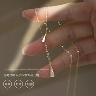 S999 sterling silver necklace, light luxury style female niche collarbone chain,silver necklace,neck