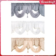 [Flowerhxy1] Rod Pocket Curtain Valance Window Treatments for Door Living Room Kitchen