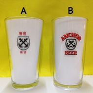 Different variations Anchor beer vintage beer glasses