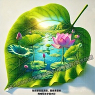 Healing Series Lotus Pond Landscape Creative Green Leaf Stickers Wall Doors Windows Home Decoration 