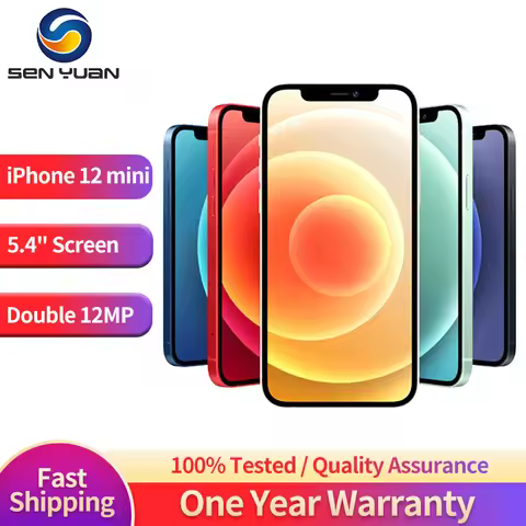 Original iPhone 12 mini 4GB&64/128/256GB IOS A14 Bionic Hexa Core 5.4'' Dual 12MP iphone 12mini Cell