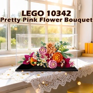 Acrylic Display Box Kotak Penyimpanan Mainan Transparent Figure Storage LEGO 10342 Pink Flower Bouqu