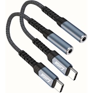 Penyesuai Audio USB C ke 3.5mm, Penyesuai Dongle Jenis C ke Aux USB C ke Penyesuai Bicu Fon Kepala u