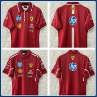 Tops 2025  2026 F1 Ferrari Rugby Jerseys Red Short Sleeve Rugby Shirt 1:1