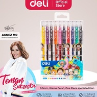 Deli Color Gel Pen 0.5Mm 10C One Piece Color Gel Pen Cg121-10C