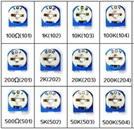 โวลลุ่ม เกือกม้า VR Variable Resistor ตัวต้านทานปรับค่าได้ สามารถเลือกค่าได้  (ชุด 10 ตัว)