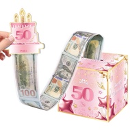 Fun Birthday 50 Years Old 50 Years Old Pull Out Money Box Party Cash Birthday Decoration Gift Box T5