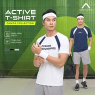 CANIFA men's active T-shirt with loose color combination 8TS26C005 T Shirt Men