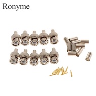 [Ronyme] 10-Pack Professional RG59 BNC Male Crimp-On Connector for Coaxial Cables