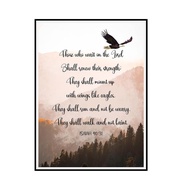 Isaiah 40:31| Those who wait on the Lord| Scripture decor | Bible verse | Christian Wall art| Unfram