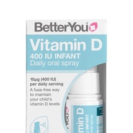 BetterYou Vitamin D 400 IU Infant Daily Oral Spray, Pill-free Vitamin D3 Supplement for Children Und