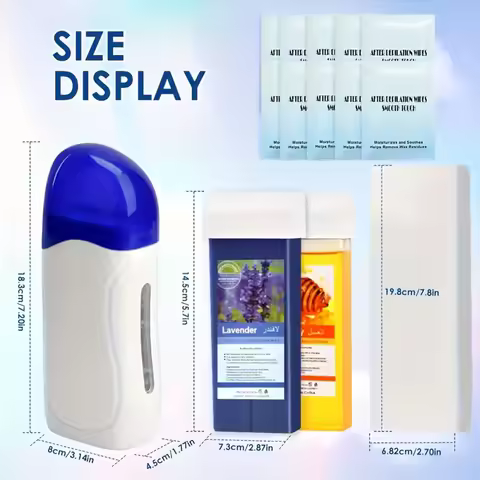 Viilife US Roll On Waxing Kit With Wax Cartridges And Wax Strips 3 In 1 Soft Wax Heater Kit Hair Rem