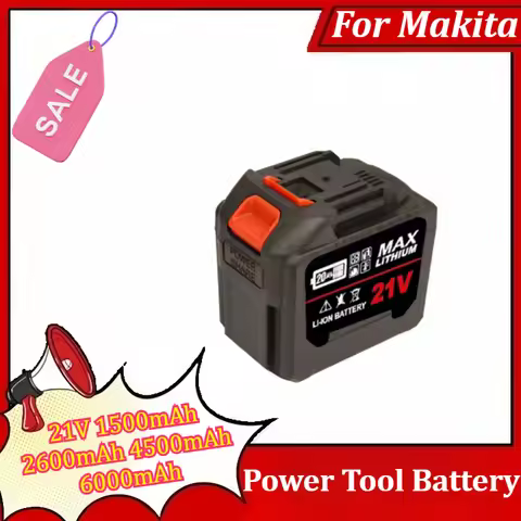 21V 1500mAh 2600mAh 4500mAh 6000mAh Power Tool Battery For Makita Rechargeable Lithium Ion Battery