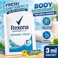 REXONA DEO LOTION SACHET – 1 Dozen (3ml Each) for Men & Women – Freshness On-the-Go holio shop