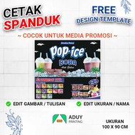 Spanduk Banner Minuman POP ICE BOBA Ukuran 160x60 CM