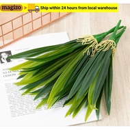 MAGIZO Artificial Orchid Leaf Long Orchid Leaf Plastic Bush Latex Artificial
