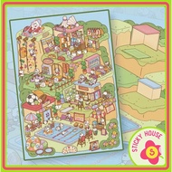 Ninja MARU 3D stickers new decorative stickers, 3D landscape stickers, sticky house landscape storag