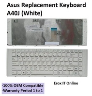 Laptop Replacement Keyboard for Asus A40JA  Asus A40J Laptop Keyboard (White)