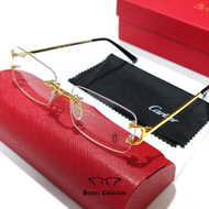 CARTIER - CT0092O แว่นคาเทียร์ไร้กรอบ สีทอง Heartz Collection