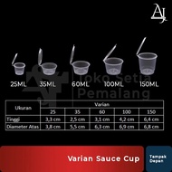 Thinwall Plastic Pudding Cup 25ml 35ml 60ml 100ml 150ml Sambal Sambal Slime Container Food Storage C