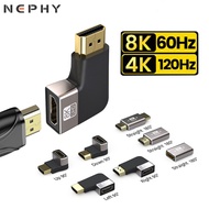 HDMI Connector Mini Adapter 90 Degree Right Angle Elbow Extender Cable HDTV Converter 8K 60HZ 4K 120HZ 48Gbps HD 2.1 HDMI2.1