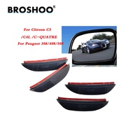 BROSHOO Car Rear View Mirror Sticker Rain Eyebrow Accessories For Peugeot 308/408/508 For Citroen C5