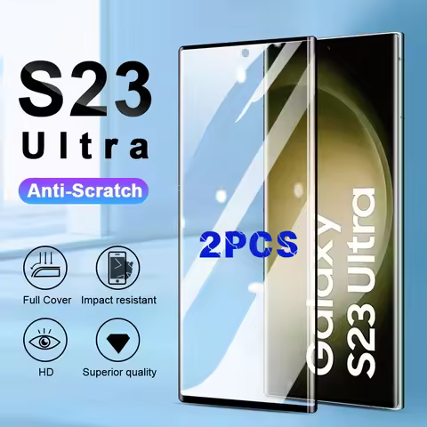 2PCS Tempered Glass Film for Samsung Galaxy S20 S21 S22 S23 Ultra Plus S8 S9 S10 Plus Note 10 Plus 2