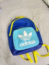 Adidas 愛迪達 藍黃撞色後背包