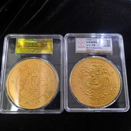 เหรียญทองราชวงศ์ชิงสาธารณรัฐจีนหลายหยวน Shikai Sun Yatการจัดอันดับสิบหยวนเงินดอลลาร์ที่ระลึกเส้นผ่าน