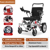 Foldable Electric Wheelchair Lightweight Power Wheelchair Motorized Wheelchair for Seniors 30km Cruise Range