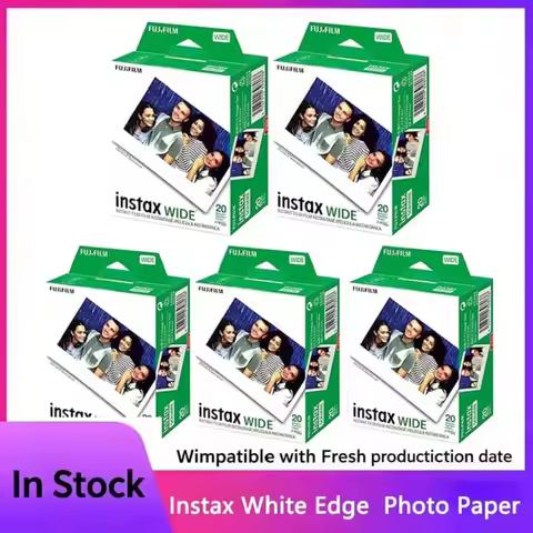 Fujifilm Instax Wide Film 5-inch Photo Paper Instax White Edge Rainbow Black Monochrome For Fuji Cam