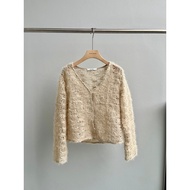 T1200 croche cardigan Beige