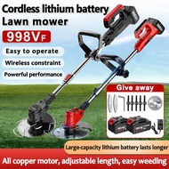 High Quality 998VF Mesin Rumput Bateri Cordless Grass Cutter Electric Lawn Mower Grass Trimmer Pemot