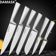 Hotsale Damask Kitchen Knife Set Professional 6 Pcs Knife Set With E