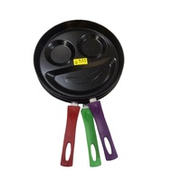 Fry Pan 3 Hole Teflon Frying Pan Egg Mold Cake Bread SMILE Shape Non-stick