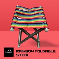 [SG SELLER] Rainbow Foldable Stool Field Chair Small Folding Stool Portable Outdoor Chair Foldable Chair Stool Portable