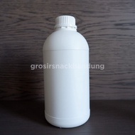 Botol Plastik HDPE + Tutup 1000ml, putih doff / Botol