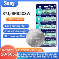 10-50PCS Sony 371 SR920SW AG6 920 LR920 LR69 171 370A 371A 1.55V Silver Oxide Watch Battery for Toy 